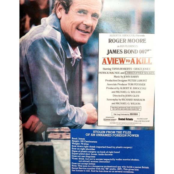 James Bond Duran Duran View To Kill Official Movie Magazine Vintage Walken Moore - Picture 10 of 13